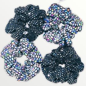 ✨DISCO BLING&RHINESTONE SCRUNCHIES 6PACK W/ BOX